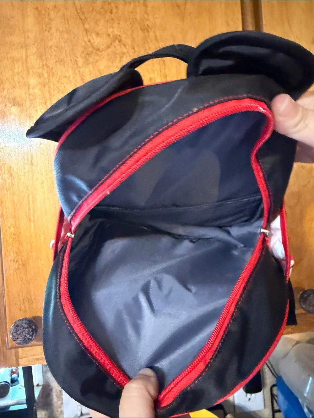 Kids Red and Black Polka Dot Bow Backpack